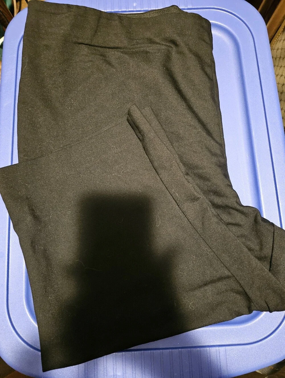 2 Pair Lane Bryant Black & Tan Women's capri  Pants - Stretch Cotton Blend Sz.24